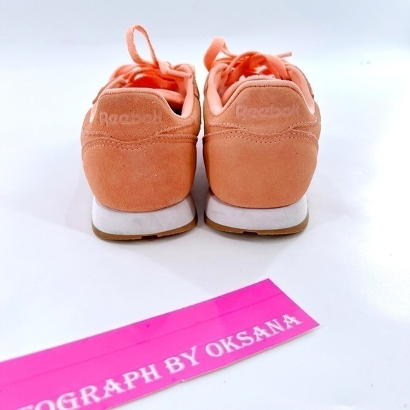 Reebok Classic Leather Pastels Desert Stone/Classic White Unisex size 4.5 W 6.5 - Picture 9 of 12